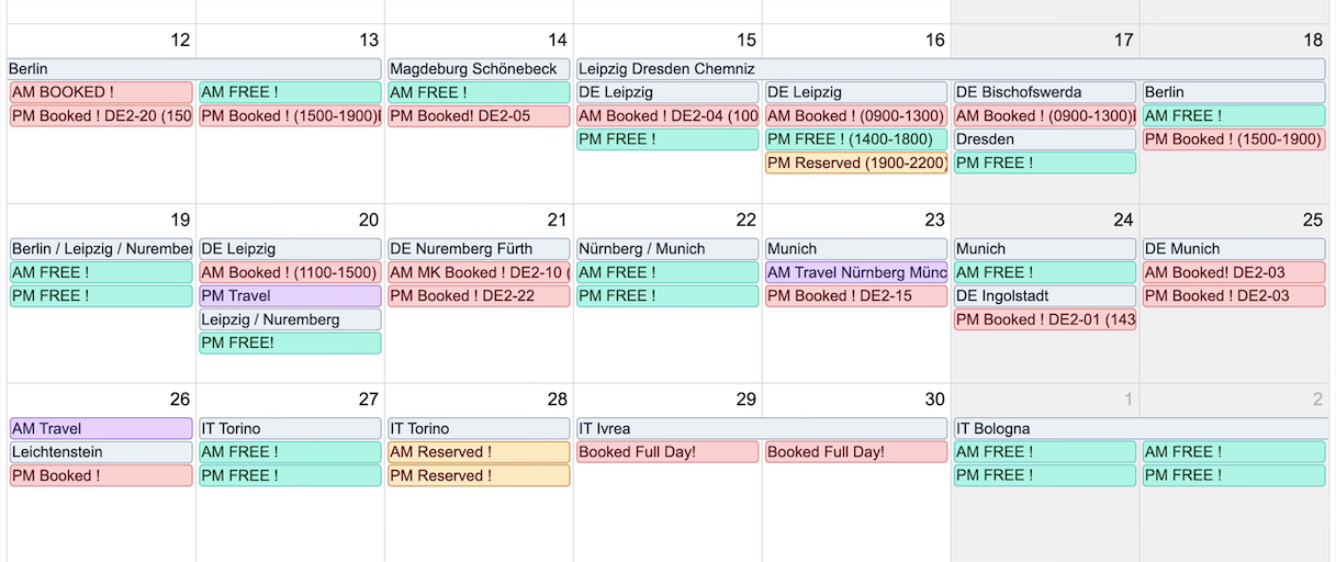 Check model calendar events example